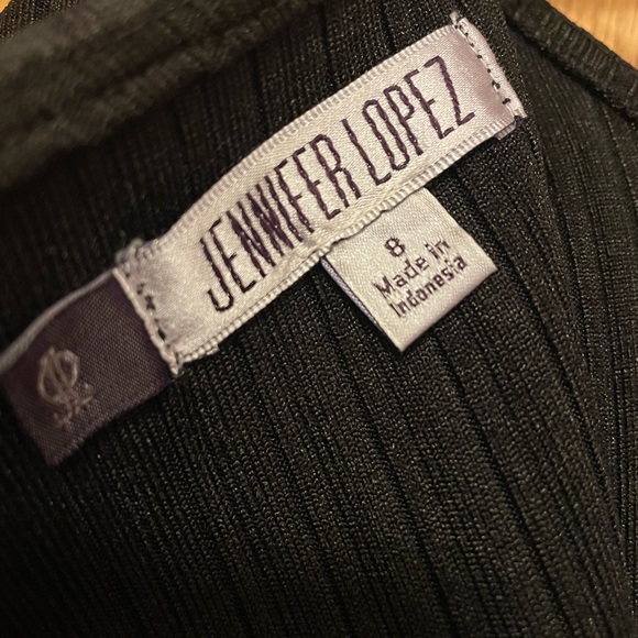 Jennifer Lopez black long sleeve dress - Picture 3 of 4